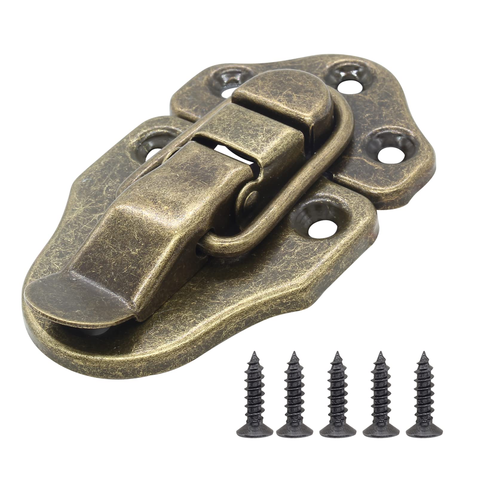 Cionyce 4 Pack Chest Latches Hardware Antique Bronze | Hasp Latch